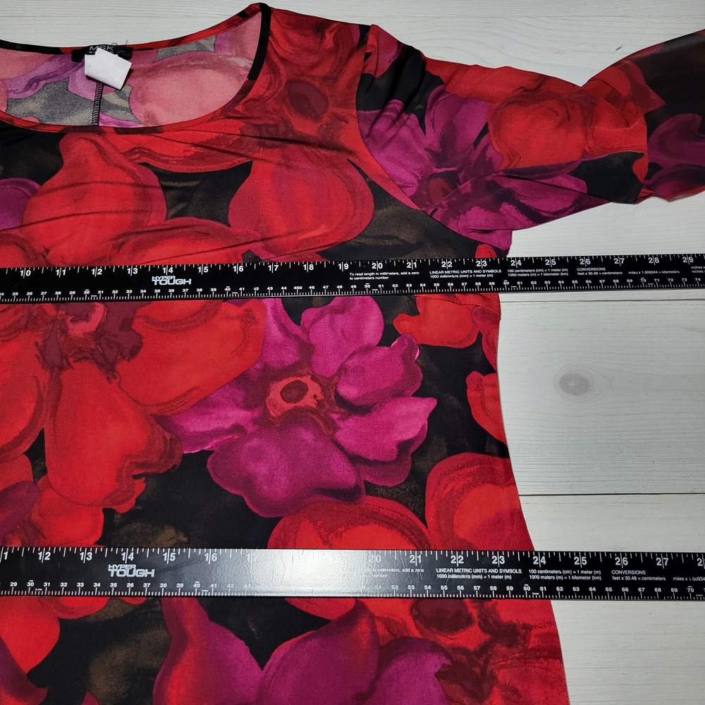 MSK Dress Floral Bell Sleeves Plus Size Romantic Spring - Picture 5 of 6